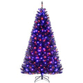 6/7/8 Feet Artificial Christmas Tree with 6 Lighting Modes and Spooky Sounds