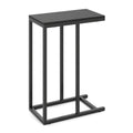 C-shaped Side Table with Heavy-duty Metal Frame
