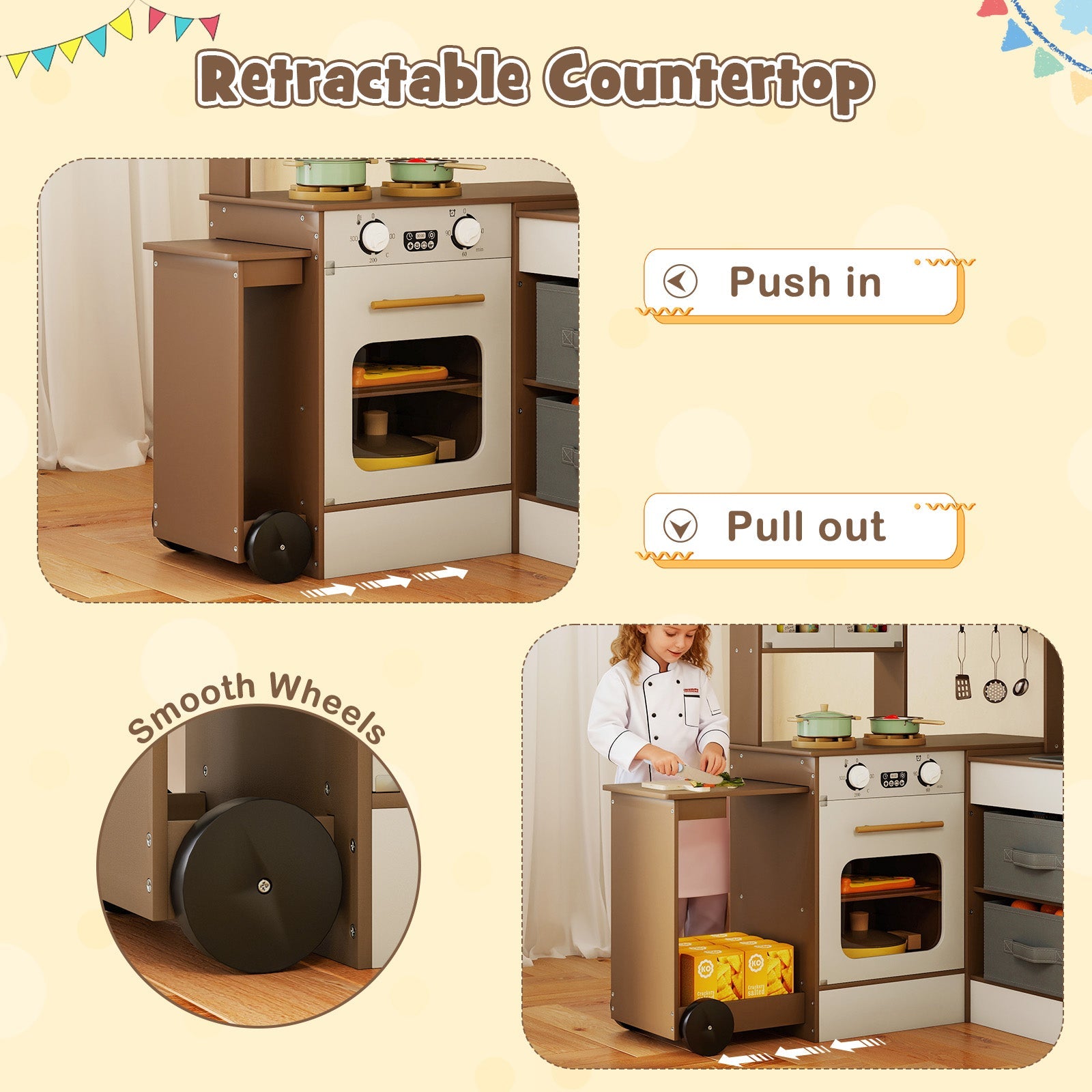Corner Kitchen with Lights and Sounds for Kids Ages 3+