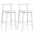 Counter Height Bar Chair Set with Acacia Wood Frame and Supporting Legs