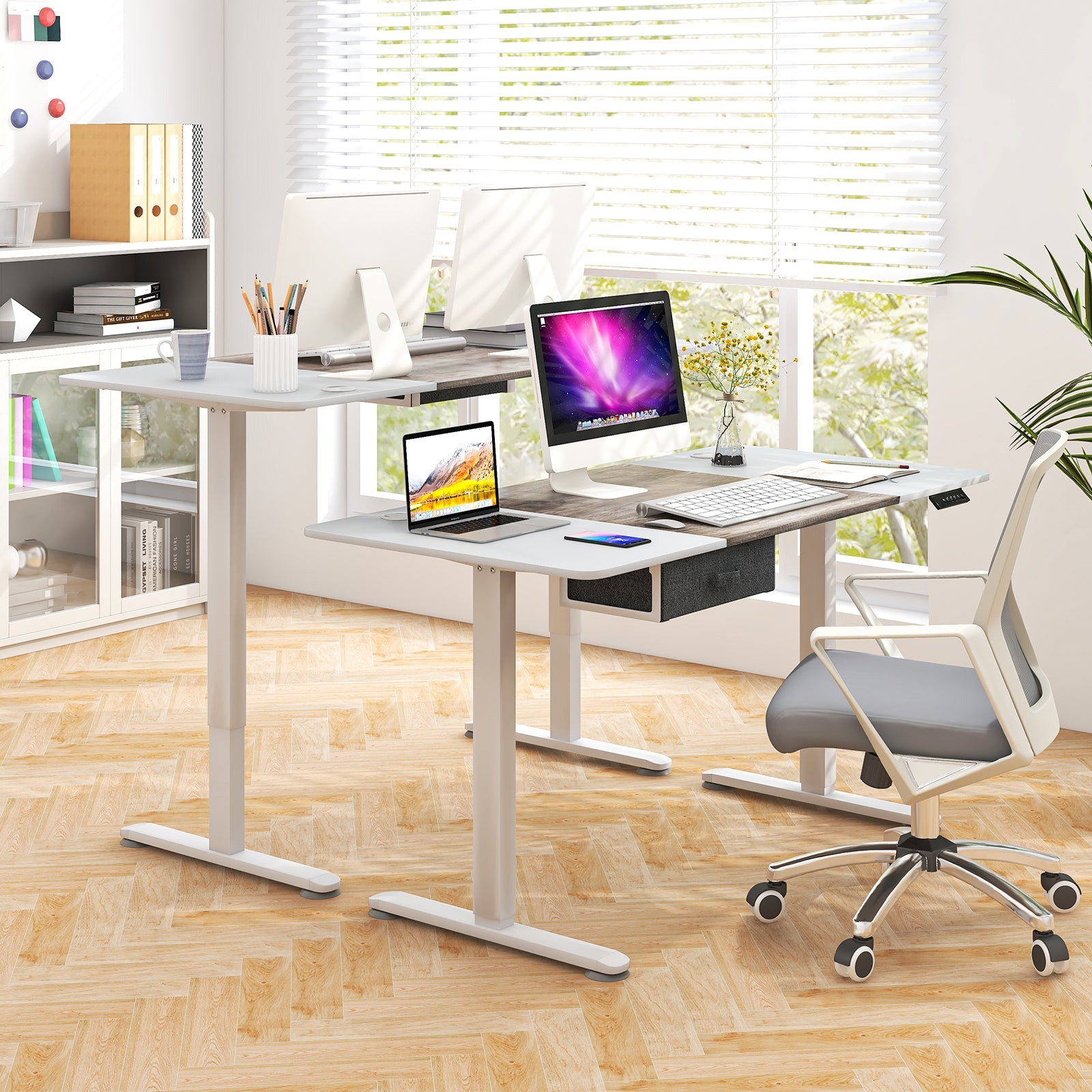 Height Adjustable Electric Standing Desk with USB Charging Port