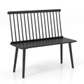 Entryway Bench for 2 with Spindle Back for Kitchen Dining Room Hallway