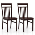Set of 2 Farmhouse Dining Chair with Slanted High Backrest