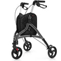 Foldable Rollator Walker with Lightweight Aluminum Frame