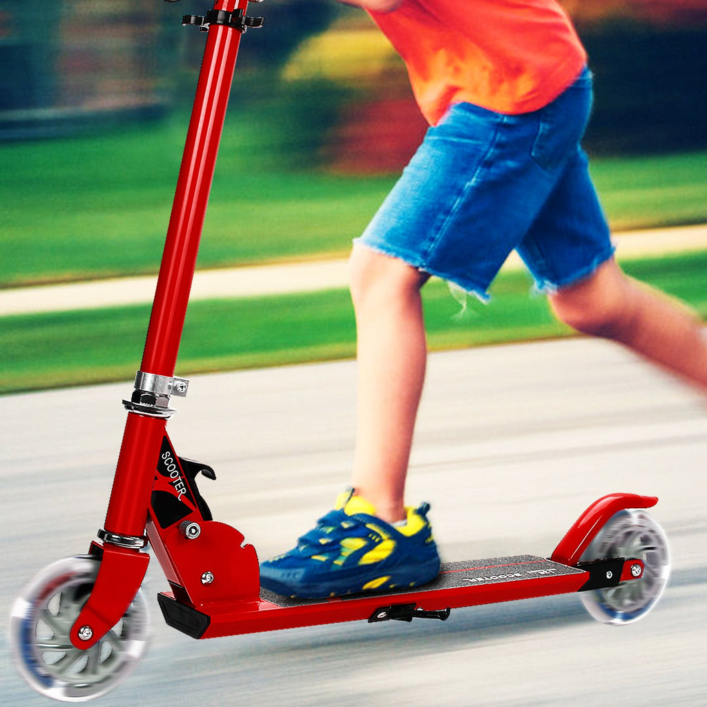 Folding Aluminum Kids Kick Scooter with LED Lights