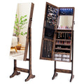 Free Standing Full Length Jewelry Armoire with L