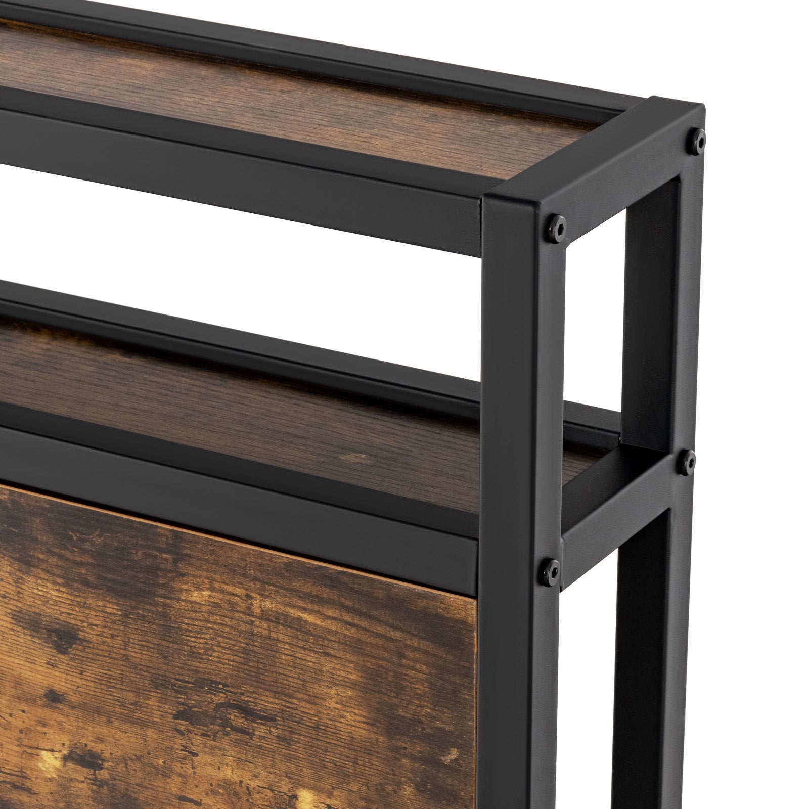 Twin/Full/Queen Bed Frame with Storage Headboard and Charging Station