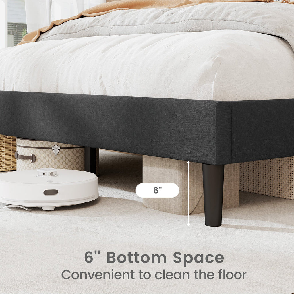 Twin/Full/Queen Size Upholstered Platform Bed Frame with High Headboard