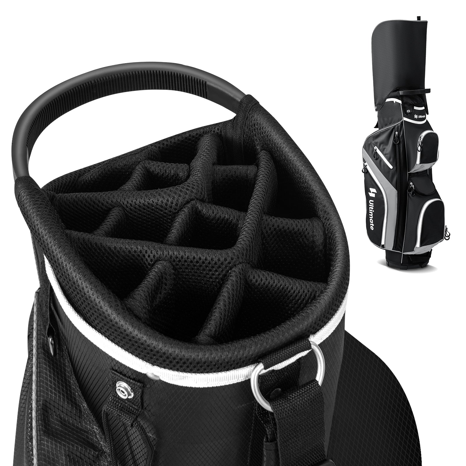 Golf Cart Bag with 14 Way Top Dividers