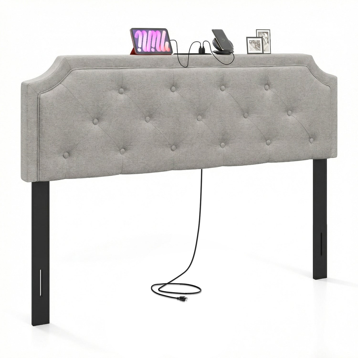 Headboard for Queen and Full Size Bed Tufted Upholstered Head Board