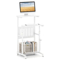 Height Adjustable Mobile Computer Stand