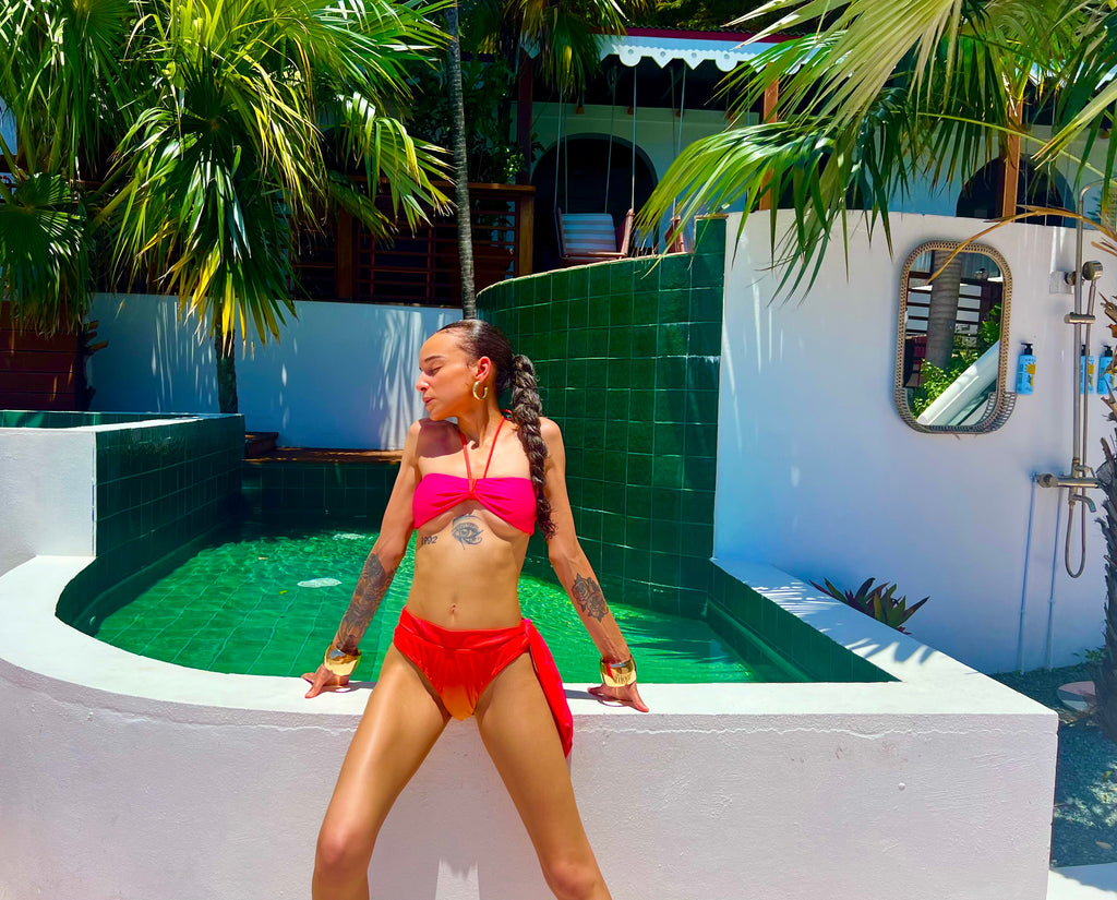 THE SOLARA - OMBRE PINK BIKINI TOP