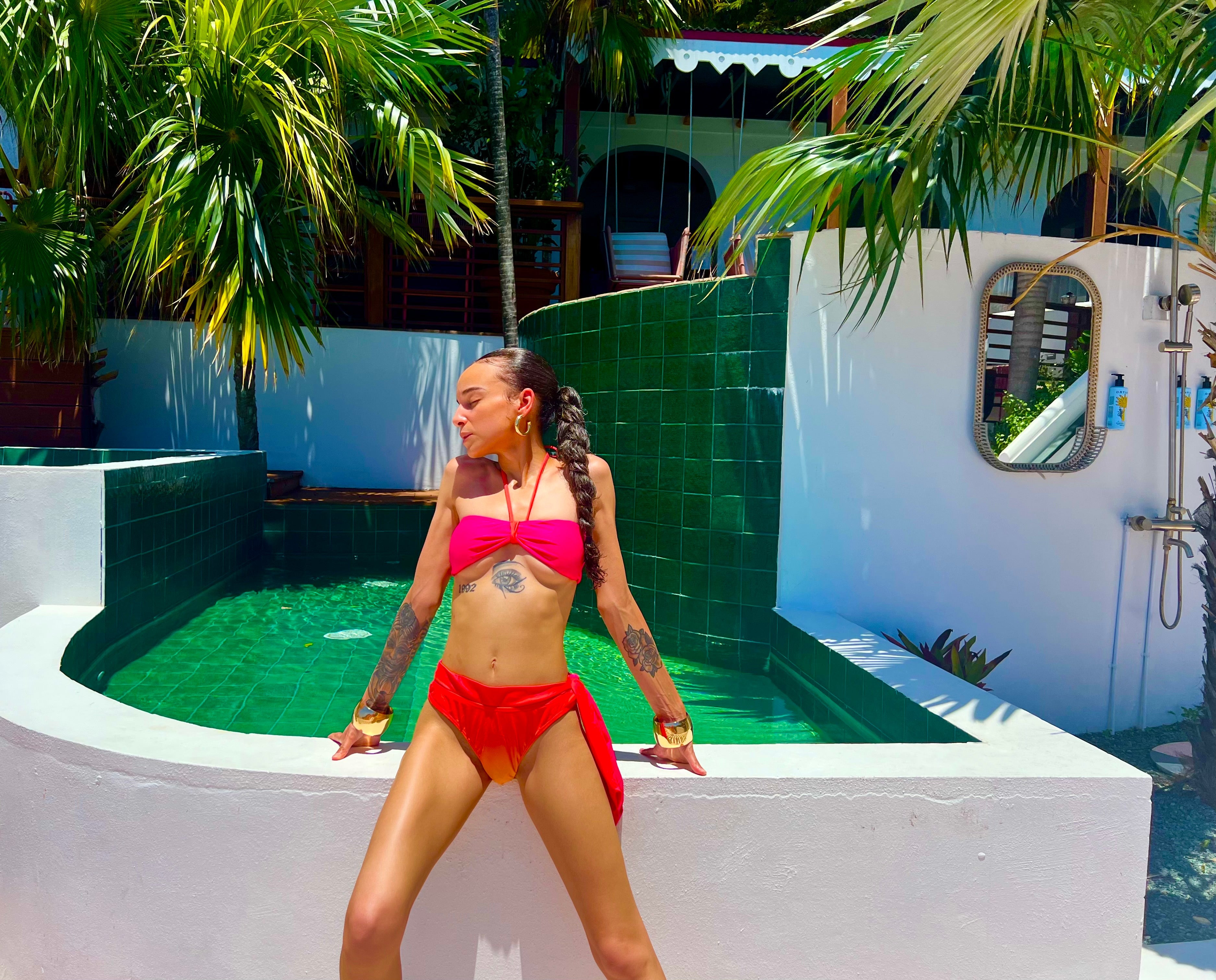 THE SOLARA - OMBRE PINK BIKINI TOP