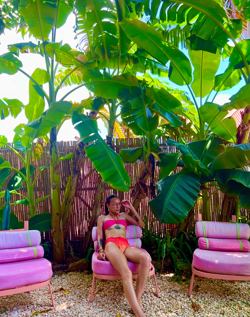 THE SOLARA - OMBRE PINK BIKINI TOP