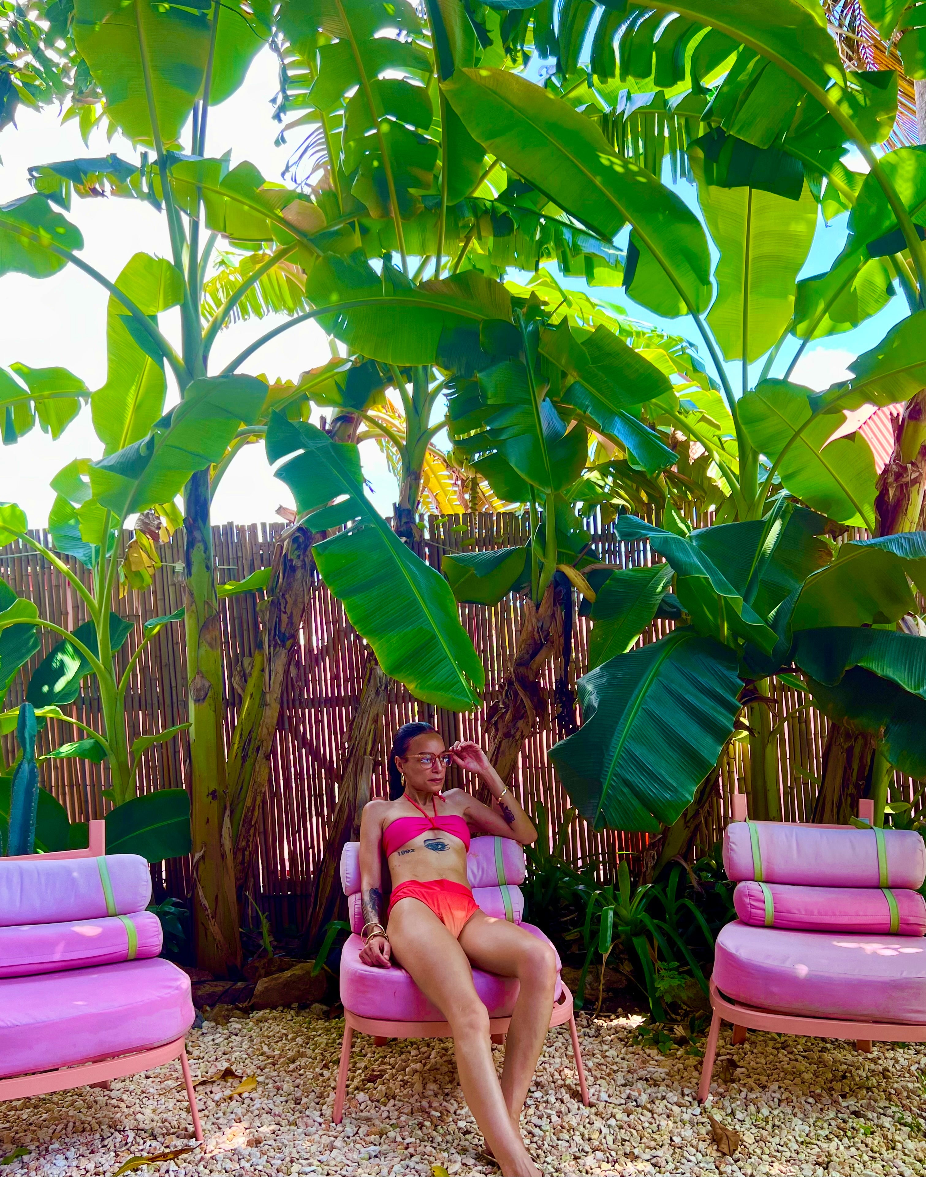 THE SOLARA - OMBRE PINK BIKINI TOP