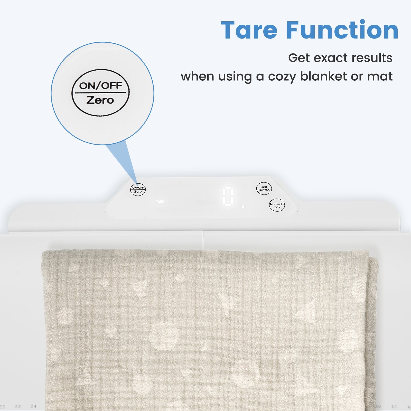 Infant Scale with Detachable Tray for Body Weight and Height Measurement-White