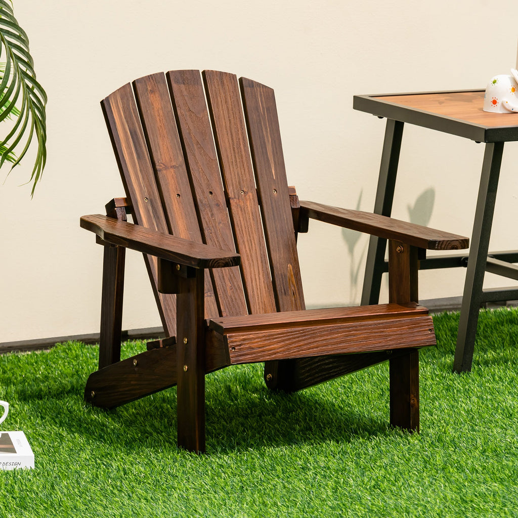 Kid's Adirondack Chair with High Backrest and Arm Rest