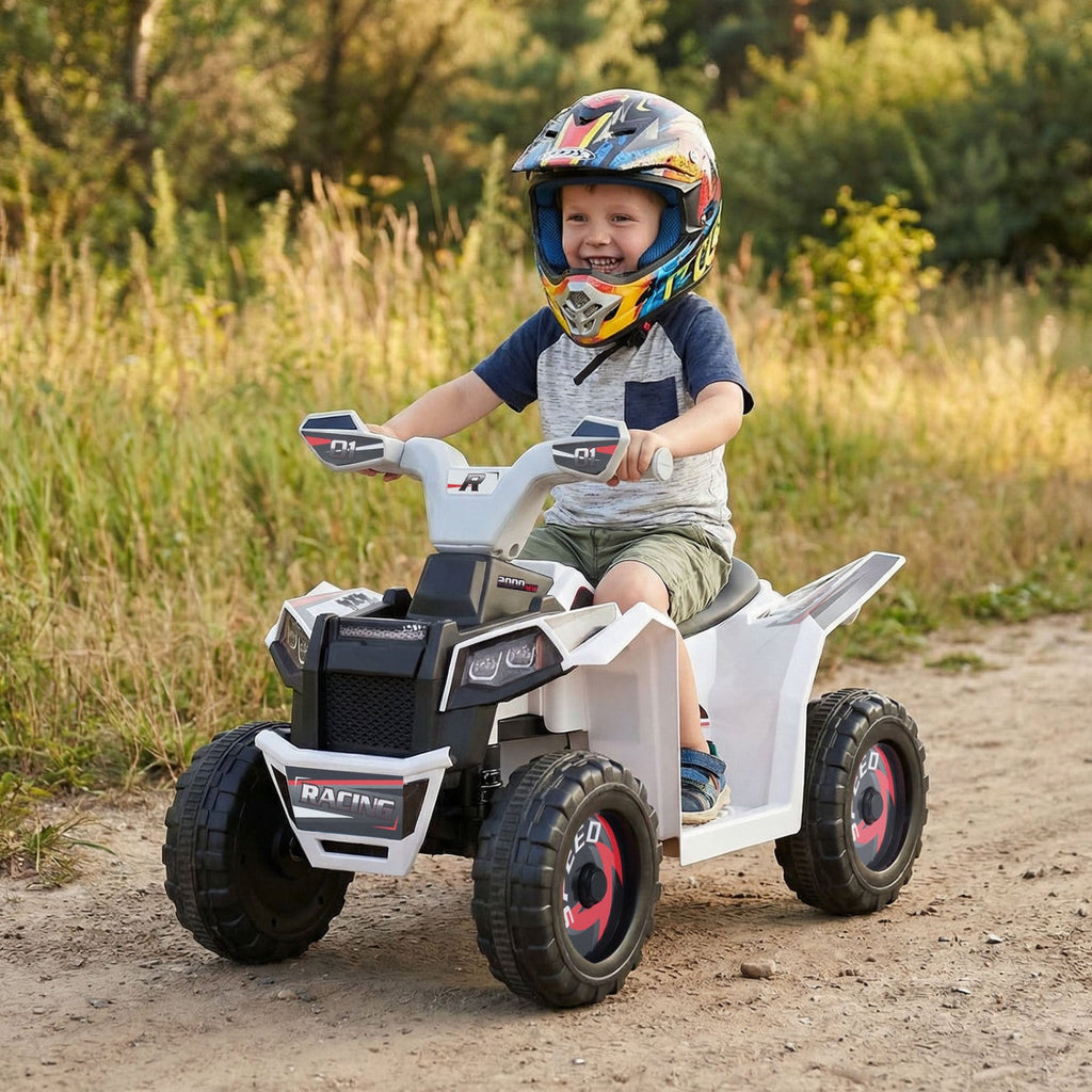 6V Kids Electric ATV Quad Car with Detachable Trailer