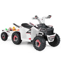 6V Kids Electric ATV Quad Car with Detachable Trailer
