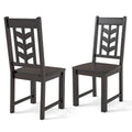 Kitchen Side Dining Chair Set of 2 with Rubber Wood Frame