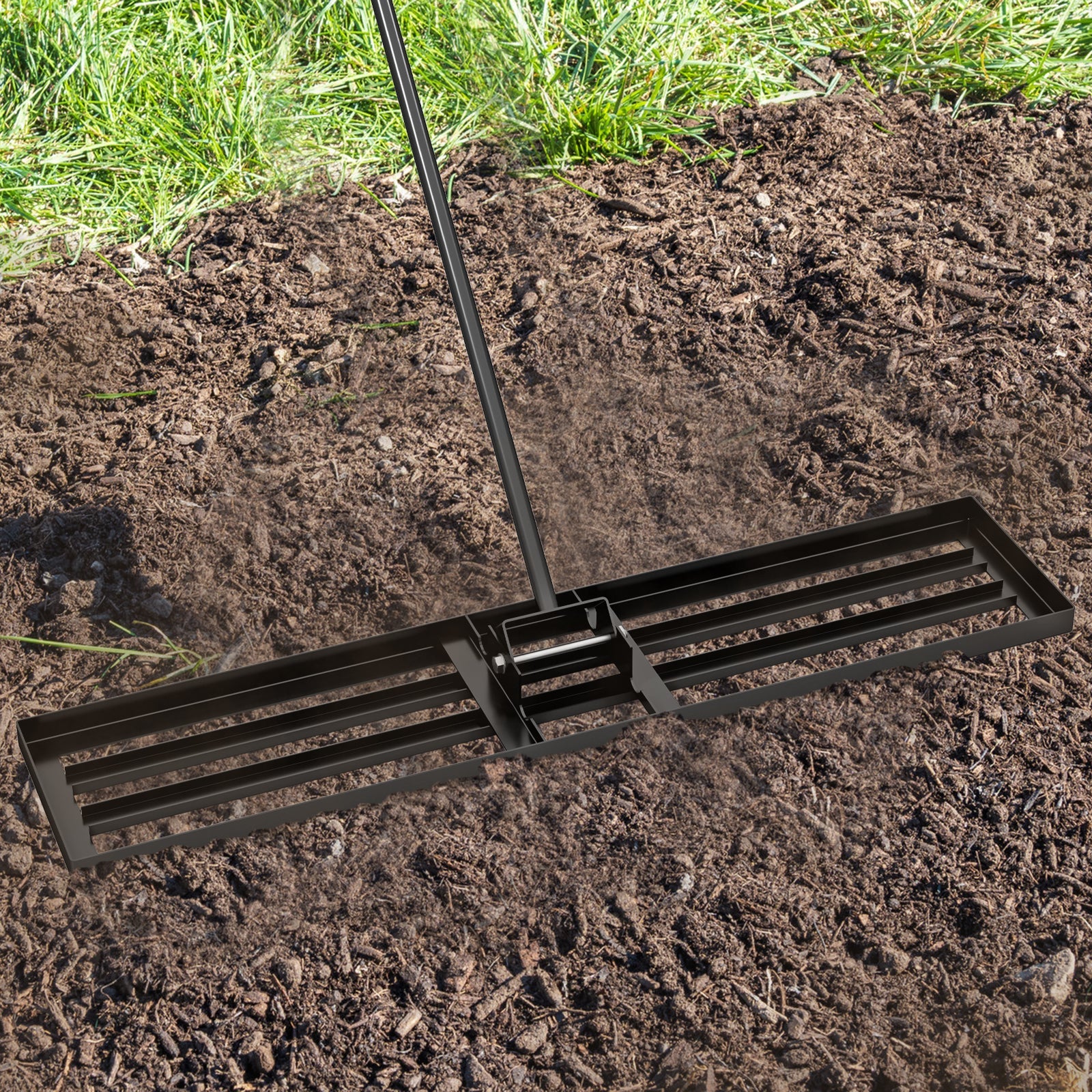 Lawn Leveling Rake 46 x 10 Inch Heavy Duty Lawn Level Tool for Soil