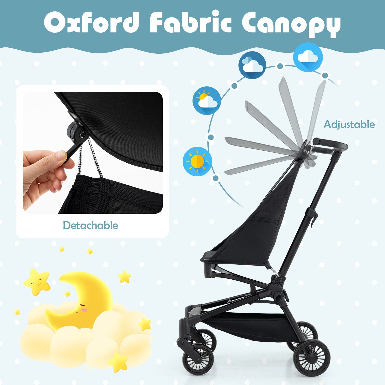 Lightweight Baby Stroller Compact and Airplane-Friendly Travel Stroller