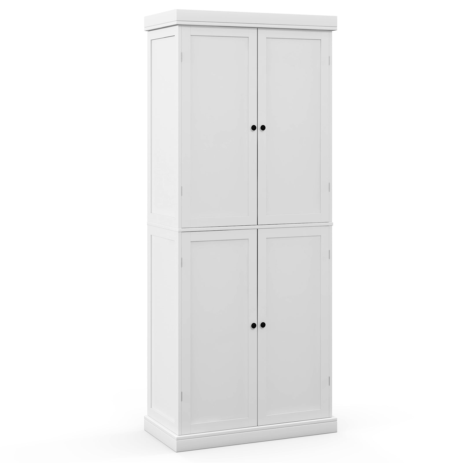 72.5 Inches Tall Buffet Cabinet with 6-Tier Shelves and 4 Doors