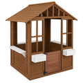 Outdoor Playhouse with Serving Stations and Door for 2+ Years Old