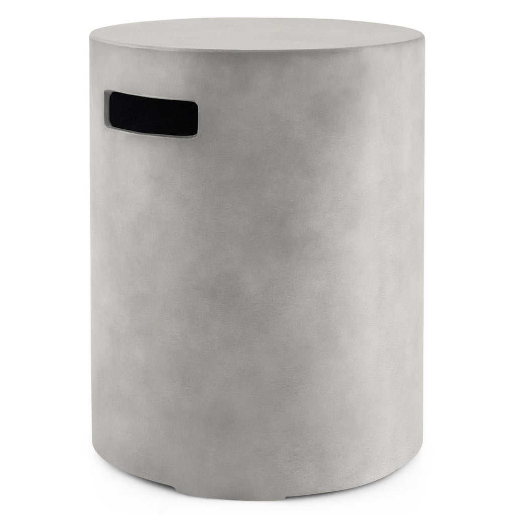 Outdoor Weather Resistant Tank Hideaway Table Fits Standard 20 LBS Propane Gas Tank for Fire Pits