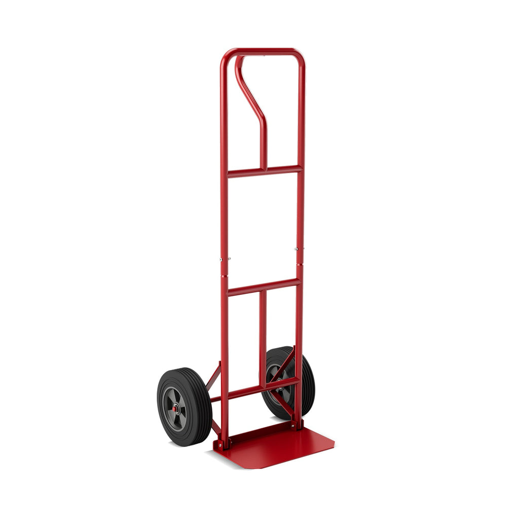 P-Handle Hand Truck with Foldable Load Plate for Warehouse Garage