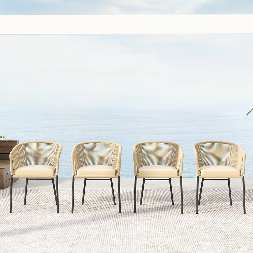 Patio Chairs Set of 4 with