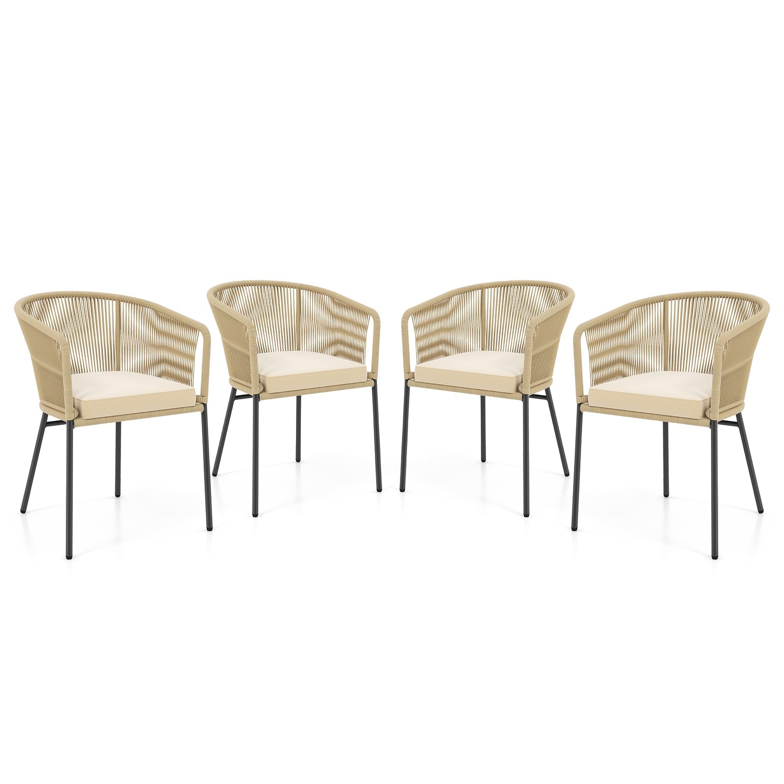 Patio Chairs Set of 4 with