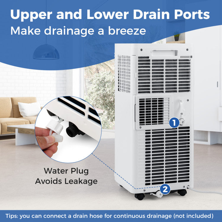 8000 BTU Portable Air Conditioner 3 in 1 AC Unit with Fan and Dehumidifier