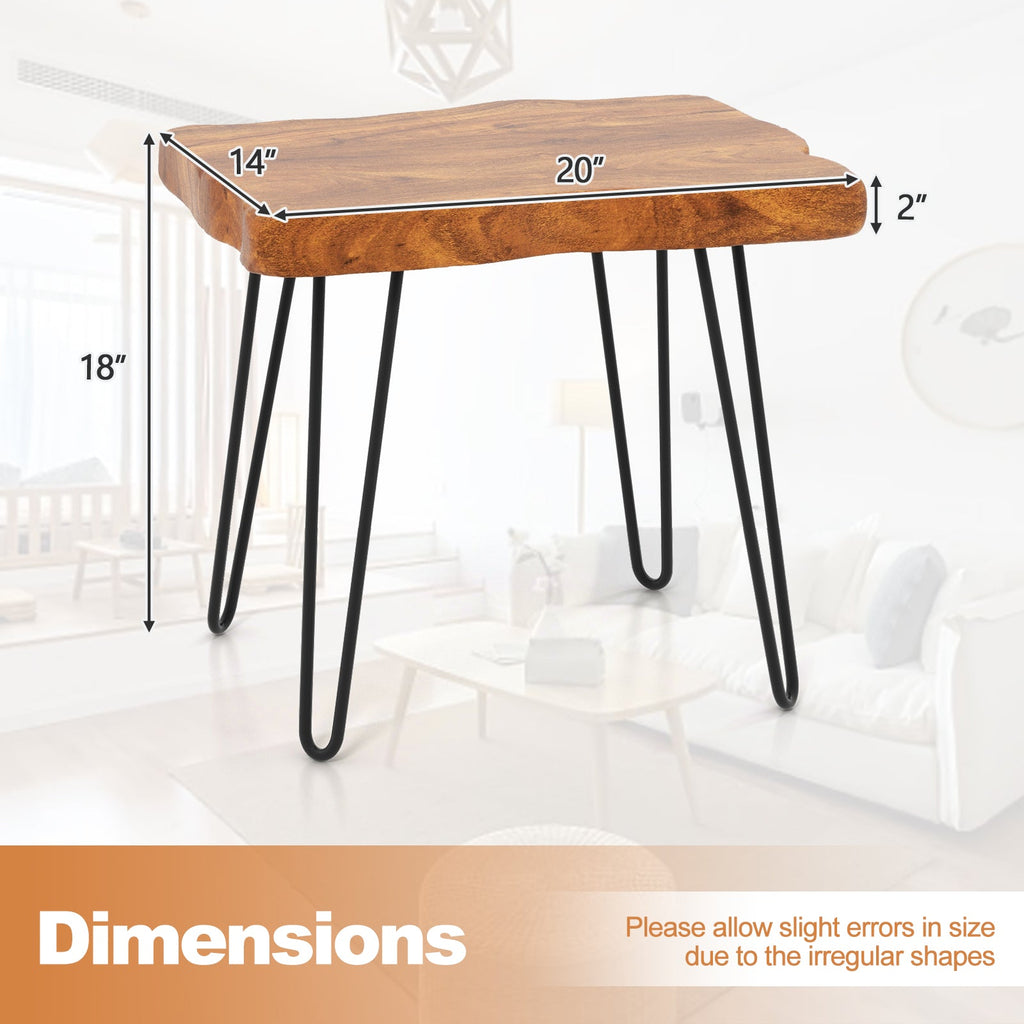 Rectangular Reclaimed Recycled Indonesia Teak Wood End Table