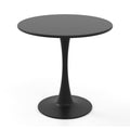 31.5 Inch Round Dining Table with Anti-Slip PP Ring-Black