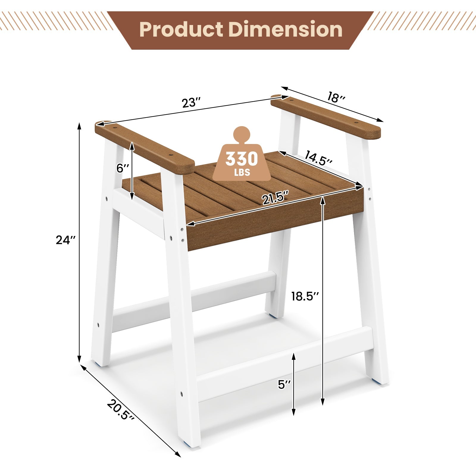 Shower Bench with Arms for Inside Shower Shaving Legs