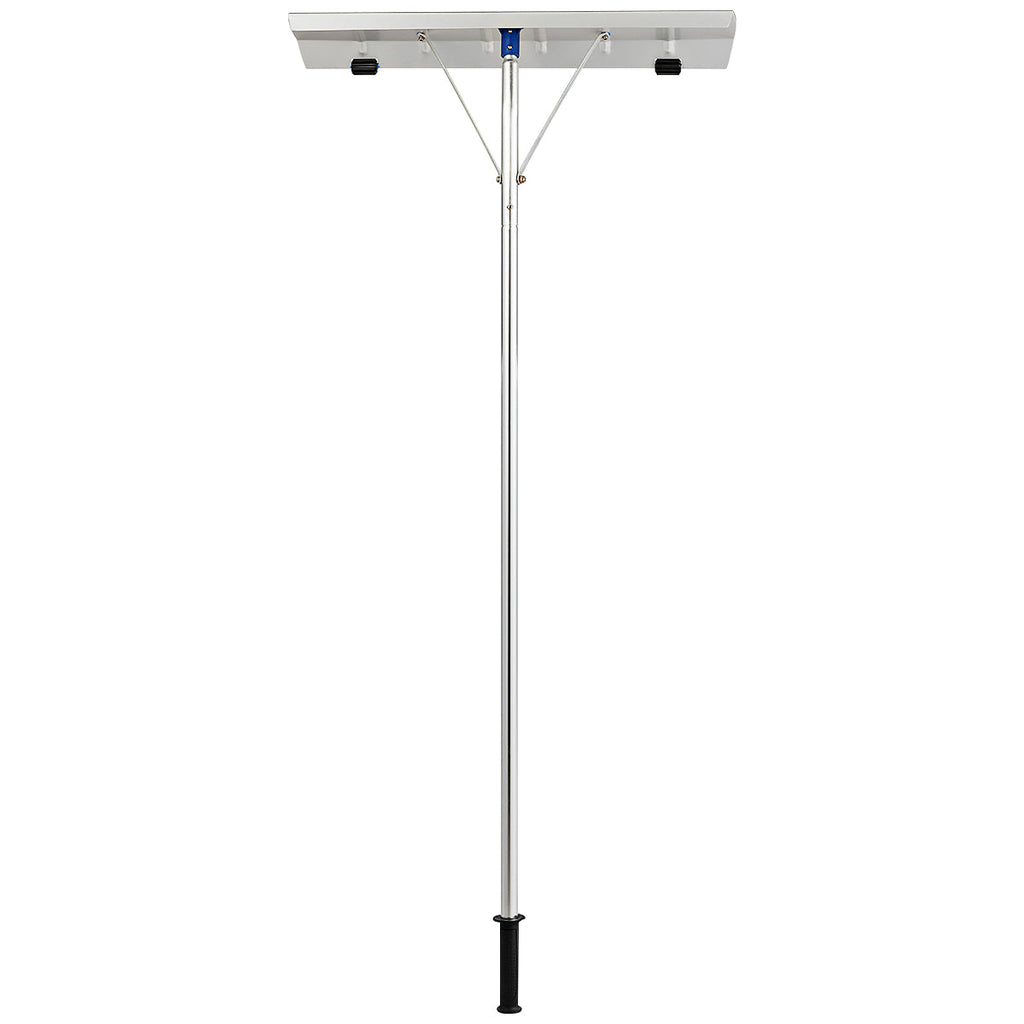 5-20 Feet Extendable Aluminum Snow Roof Rake with Wheels Handle