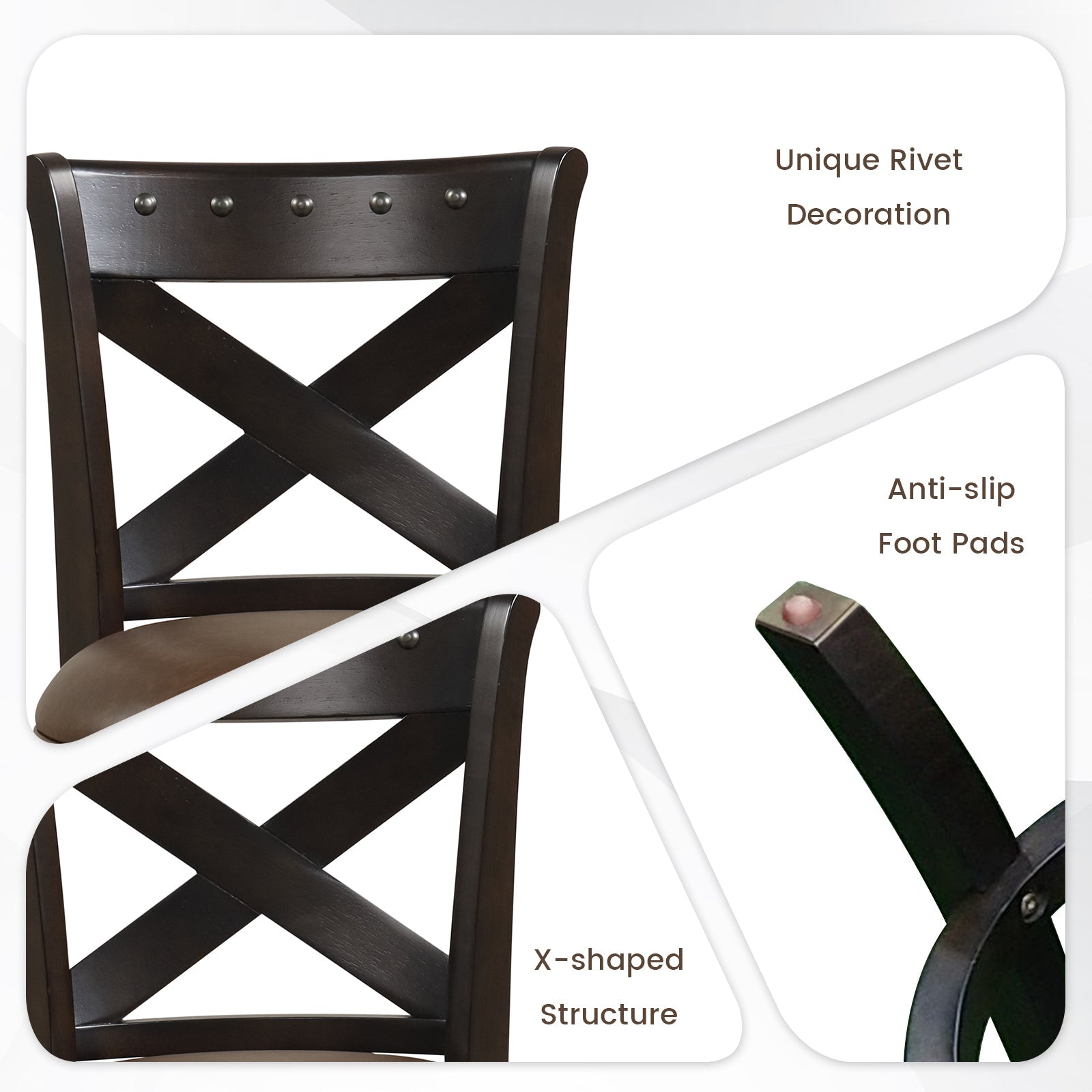 31 Inch Swivel Bar Stool with Curved Backrest PU Leather Seat and Footrest