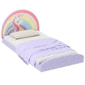 Twin Floor Bed Frame Upholstered Twin Size Kids Floor Bed with 210D Oxford Cloth Floor Mat