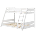Twin Over Full Low Bunk Bed with Reversible Ladder