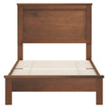 Twin Size Wooden Bed Frame with Headboard and Slat Support