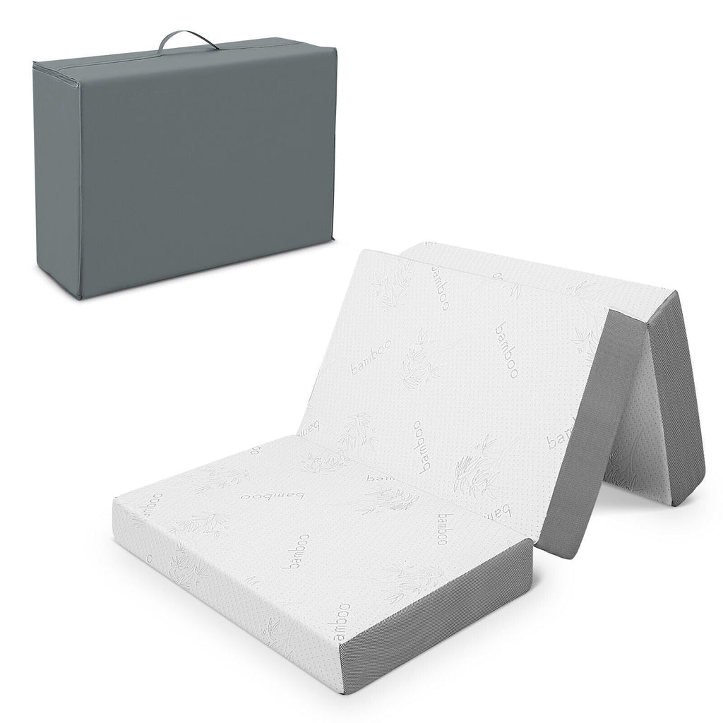 4 Inch Tri-fold Cooling Gel Memory Foam Mattress