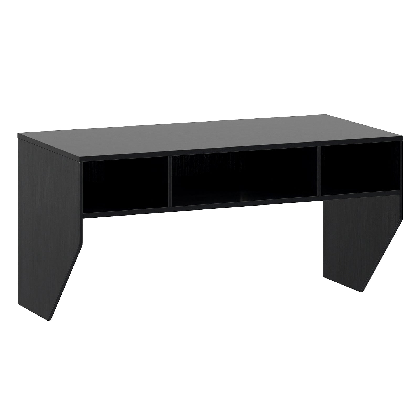 Wall-Mounted Computer Desk Floating Laptop Desk with 3 Storage Compartments