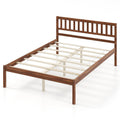 Twin/Full/Queen Size Wood Bed Frame with Headboard and Slat Support
