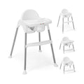 4-in-1 Convertible Baby High Chair with Removable Double Tray