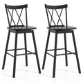 Set of 2 Windsor Bar Stool with Ergonomic Backrest and Footrests