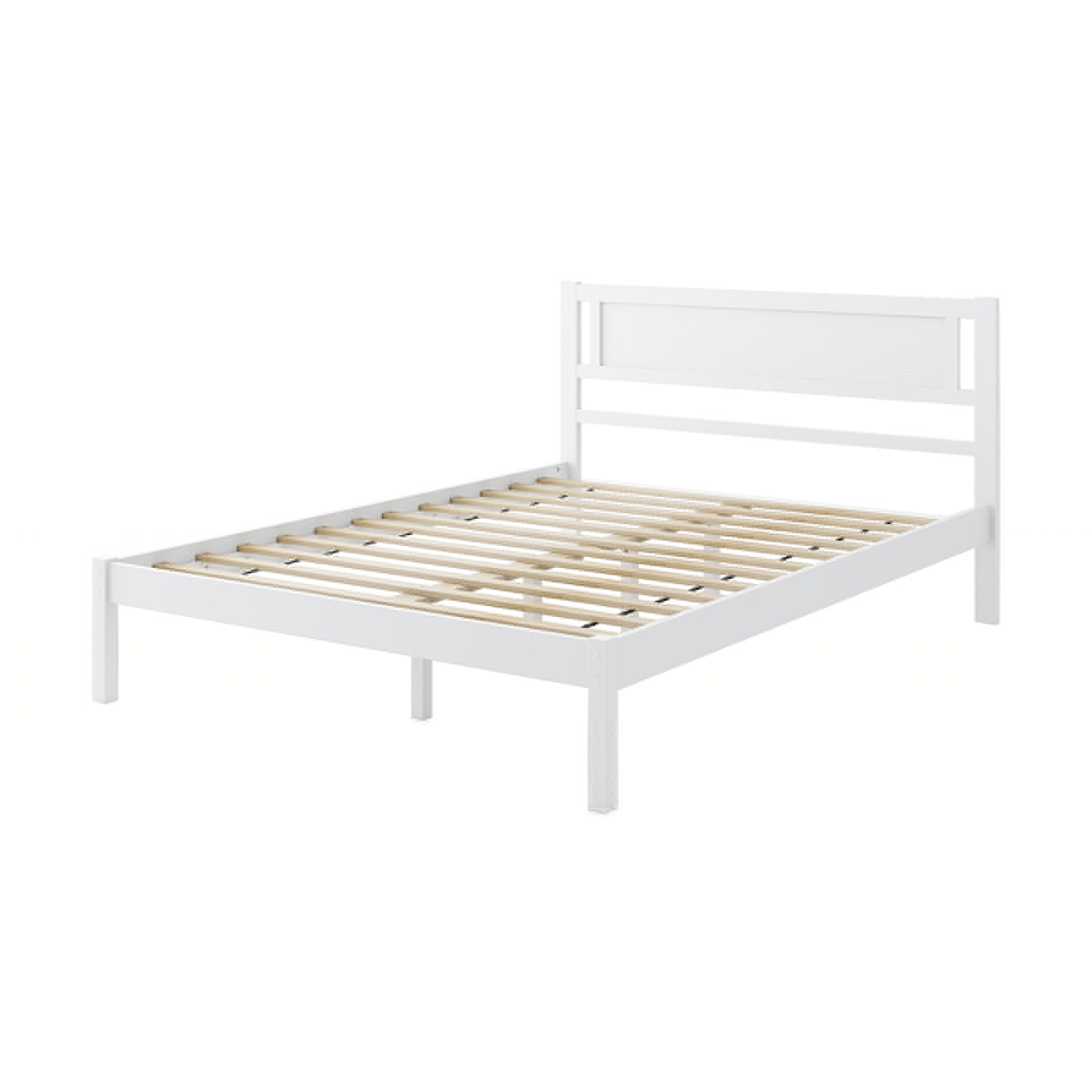 Twin/Full/Queen Size Wood Bed Frame with Headboard and Wooden Slats Support