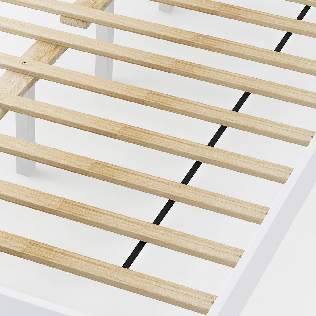 Twin/Full/Queen Size Wood Bed Frame with Headboard and Wooden Slats Support