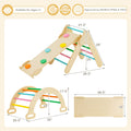 5-in-1 Wooden Kids Climber Toys with Triangle Arch Ramp