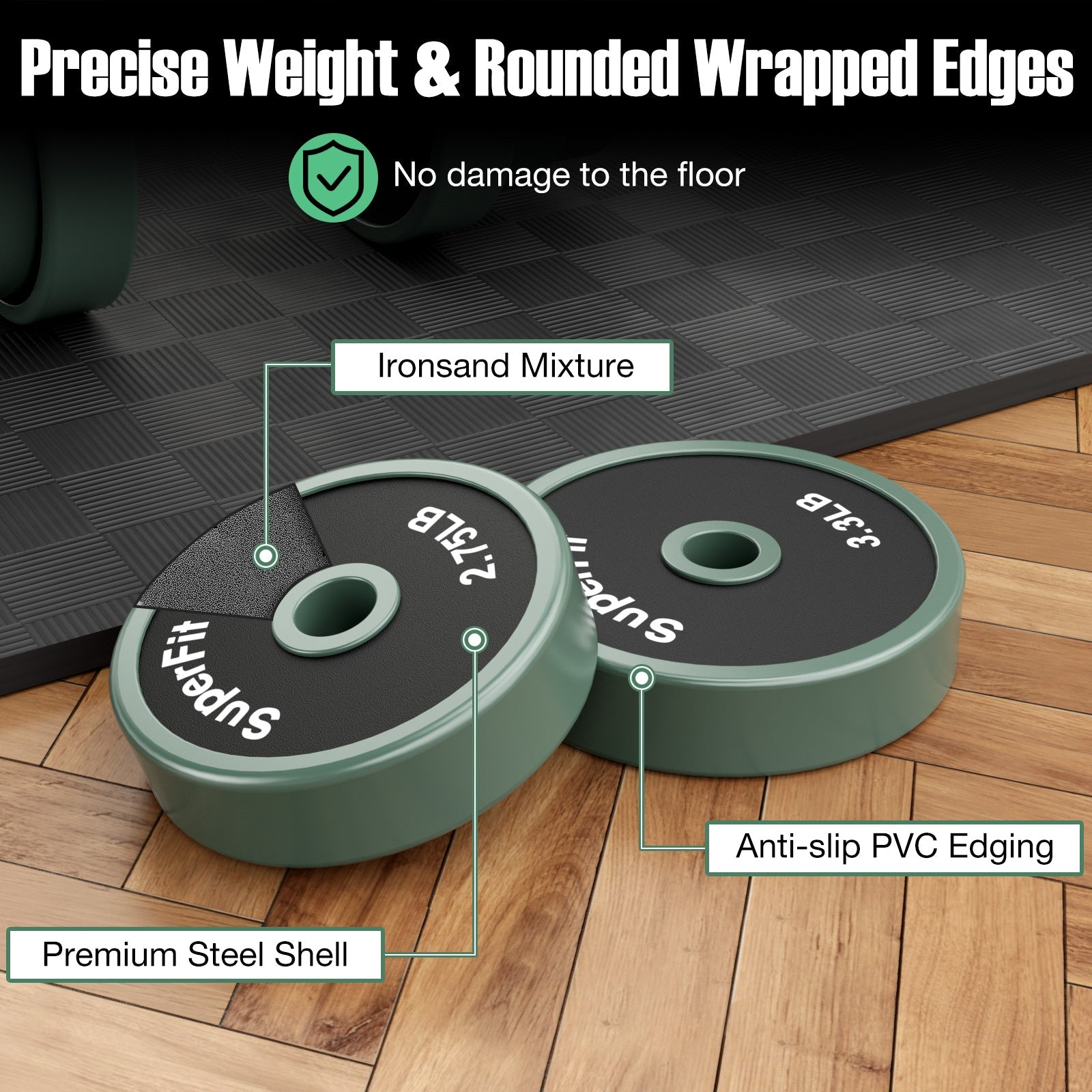 Adjustable Weight Dumbbell Set with Connector-Black & Gray